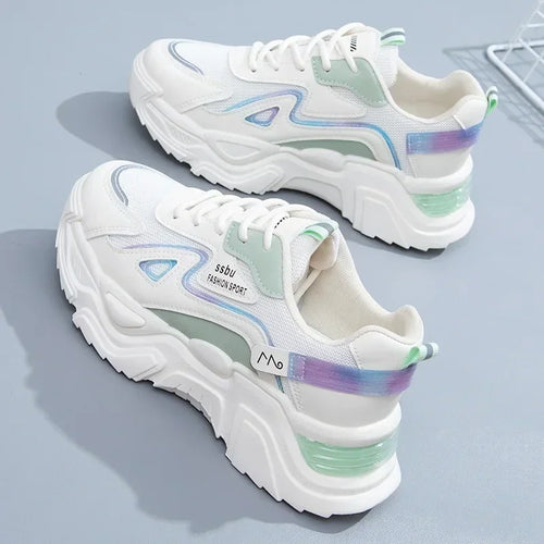 2023 Sneakers Women Platform Flat Shoes Woman Shoes Green Casual