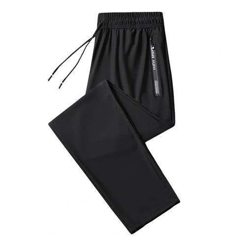 Men's Summer Ice Silk Pants Mesh Quick drying Ankle-banded Breathable