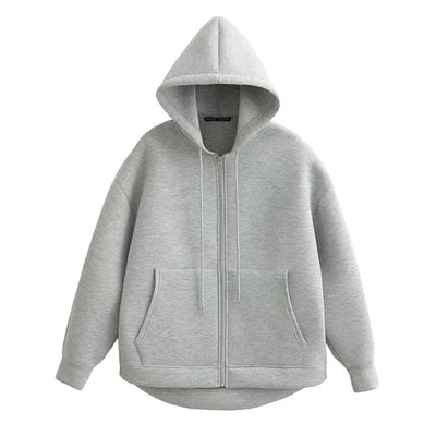 Winter New Women's Zipper Hoodie High Street Unisex style Double