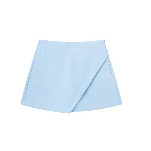 Willshela Women Fashion Asymmetrical Shorts Skirts High Waist Back