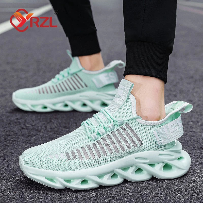 YRZL Men Shoes Comfortable Sneakers Women Breathable Couple Running