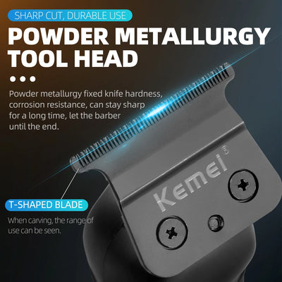 KEMEI Professional Beard & Hair Trimmer for MenBump Free Technology -