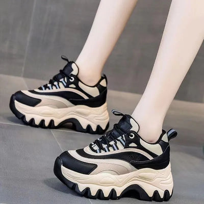 Sneakers Women Casual White Shoes 8CM Fashion Height Increasing Thick