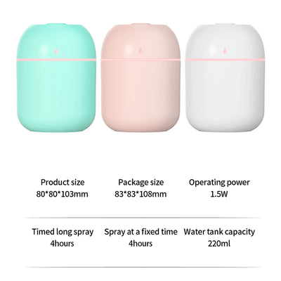 Portable USB Ultrasonic Air Mini Humidifier Essential Oil Diffuser Car