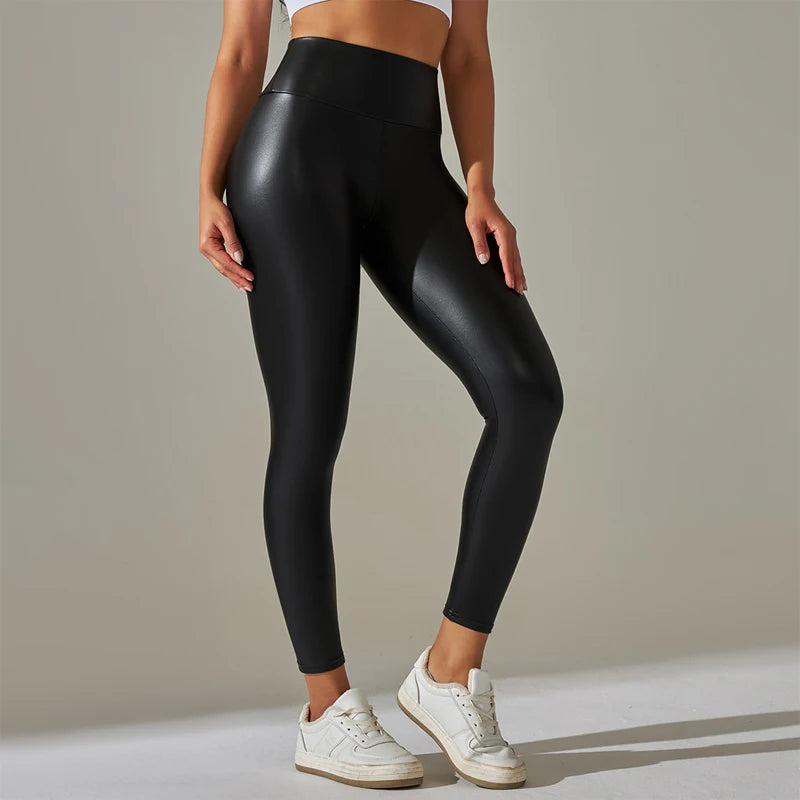 Trendy New Oversized WOMEN'S Leggings, High Waisted Tight and Sexy PU