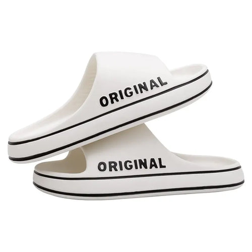 Feslishoet Summer Cool Women Men Slippers Soft Sandals Women Beach