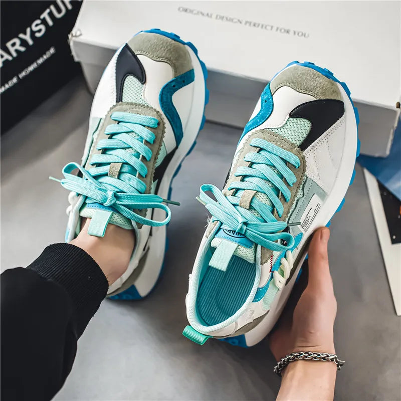 Fashion Designer Men Shoes Dissolve Thick Shoes Casual Sneakers Men