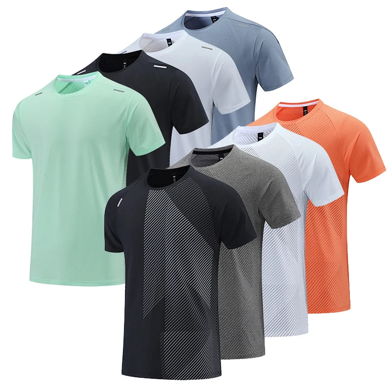 Quick Dry Men Running T-shirt Fitness Sports Top Gym Training Shirt