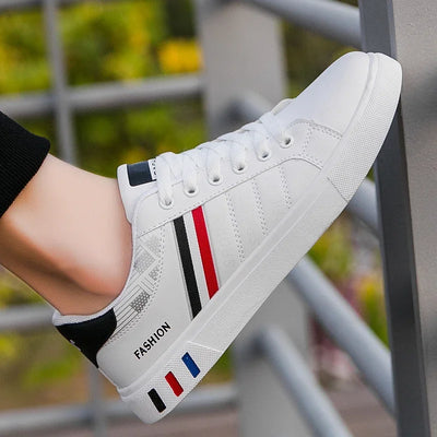 2024 Mens Casual Sneakers New Fashion Lace-up White Shoes Student