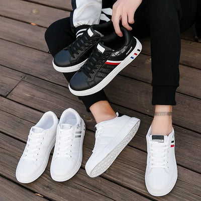 2024 Mens Casual Sneakers New Fashion Lace-up White Shoes Student