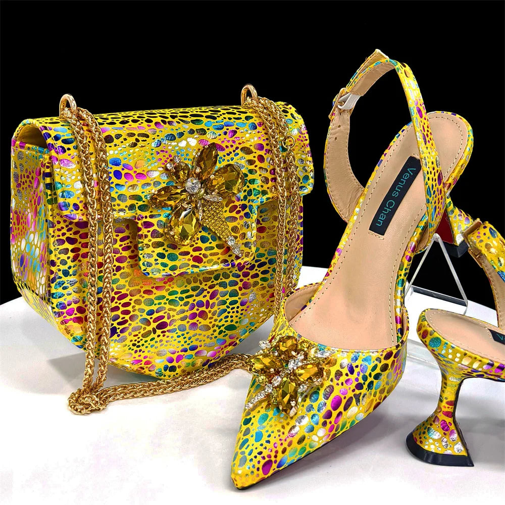 doershow beautiful style Italian Shoes With Matching Bags African