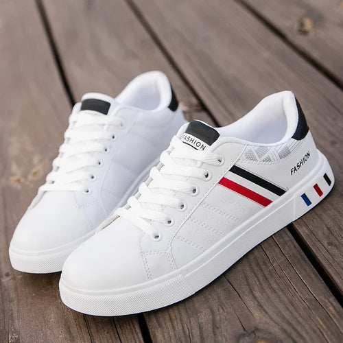 2024 Mens Casual Sneakers New Fashion Lace-up White Shoes Student