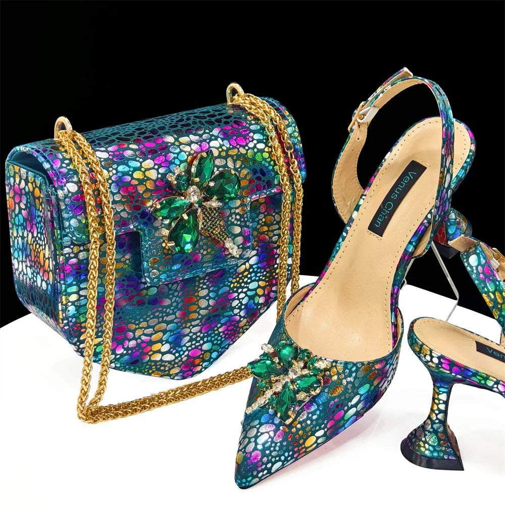 doershow beautiful style Italian Shoes With Matching Bags African