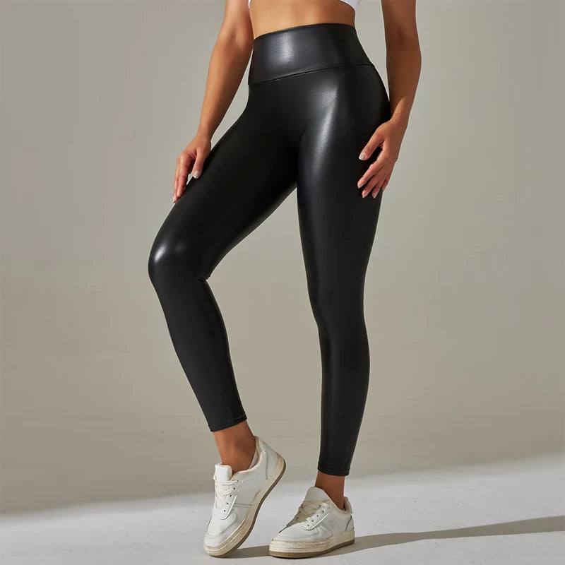 Trendy New Oversized WOMEN'S Leggings, High Waisted Tight and Sexy PU