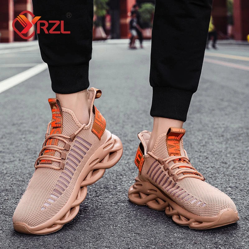 YRZL Men Shoes Comfortable Sneakers Women Breathable Couple Running