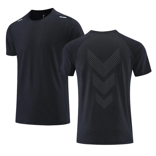 Quick Dry Men Running T-shirt Fitness Sports Top Gym Training Shirt