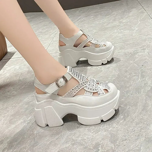 Fashion Brand High Heels Shoes Beach Slippers Chunky Sandals Designer