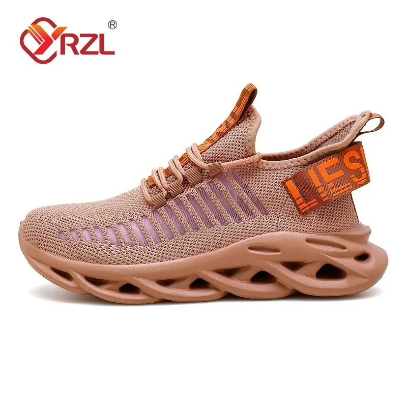 YRZL Men Shoes Comfortable Sneakers Women Breathable Couple Running