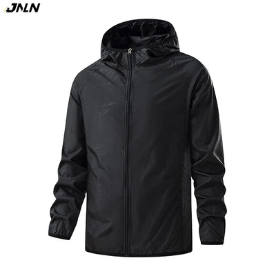 JNLN Men Women Hiking Jacket Waterproof Sun Protection Windbreaker