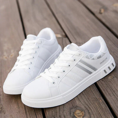 2024 Mens Casual Sneakers New Fashion Lace-up White Shoes Student