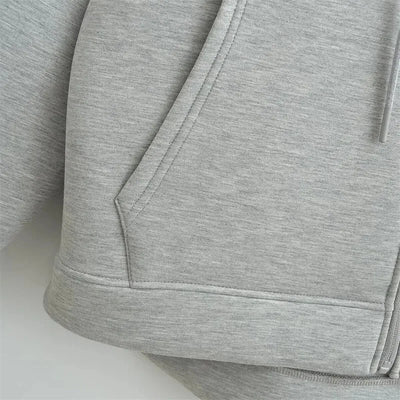 Winter New Women's Zipper Hoodie High Street Unisex style Double