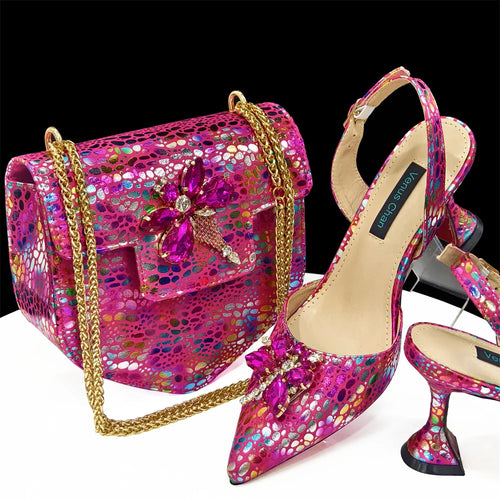 doershow beautiful style Italian Shoes With Matching Bags African