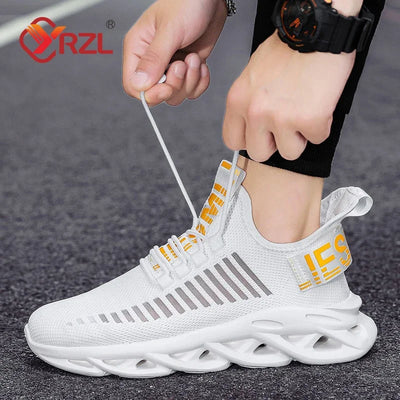 YRZL Men Shoes Comfortable Sneakers Women Breathable Couple Running