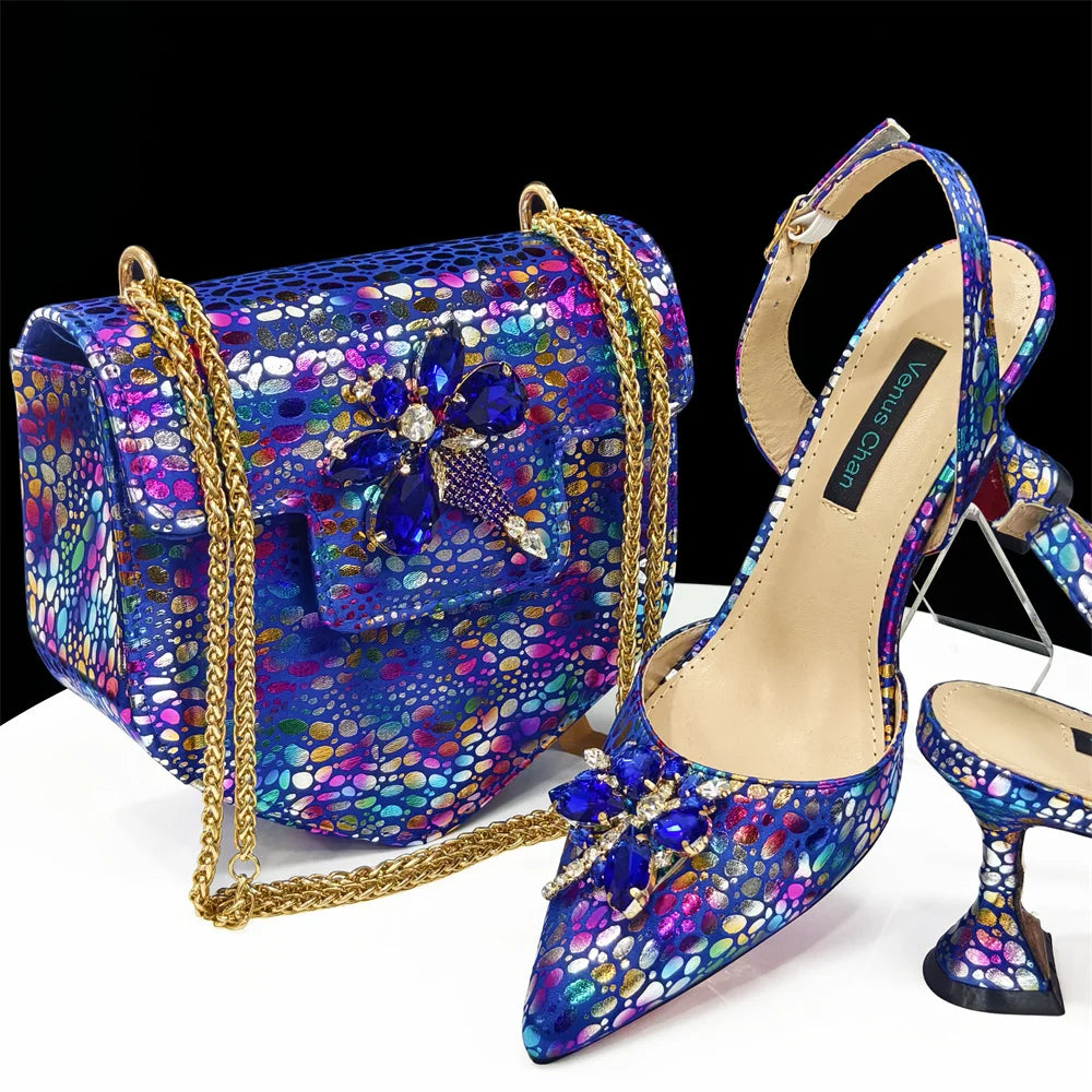 doershow beautiful style Italian Shoes With Matching Bags African