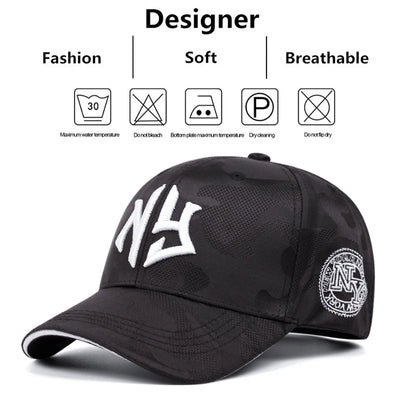 Fashion NY Three-dimensional Embroidery Baseball Hat Men Women Summer