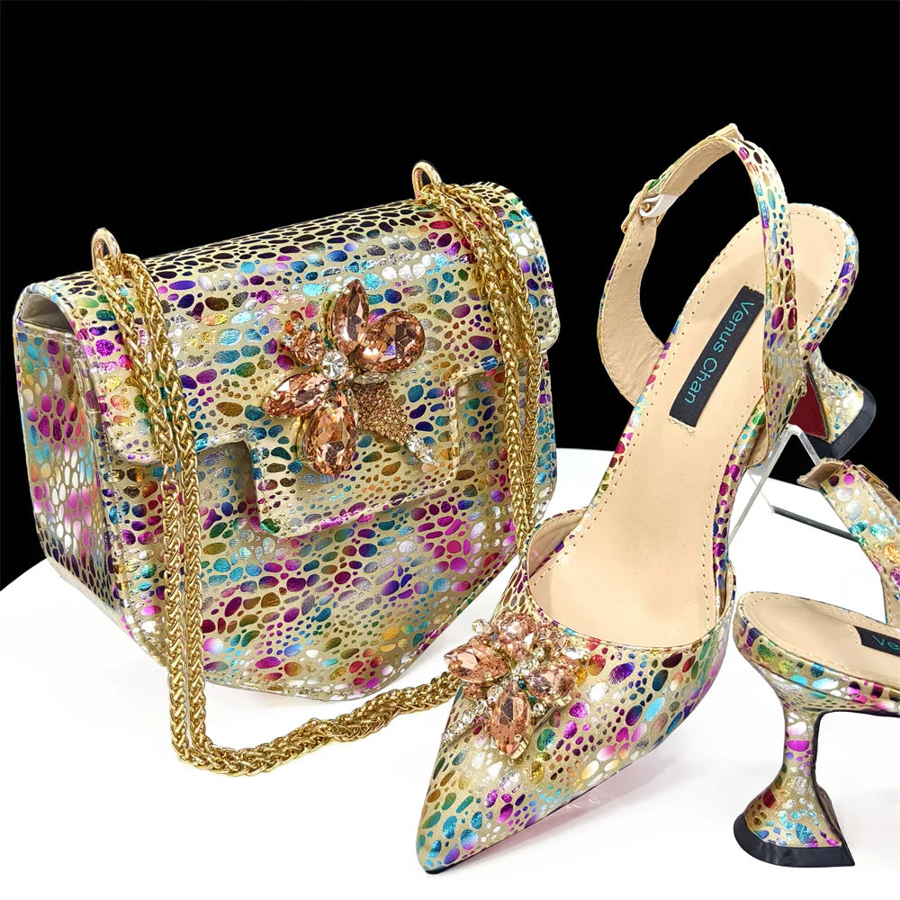 doershow beautiful style Italian Shoes With Matching Bags African