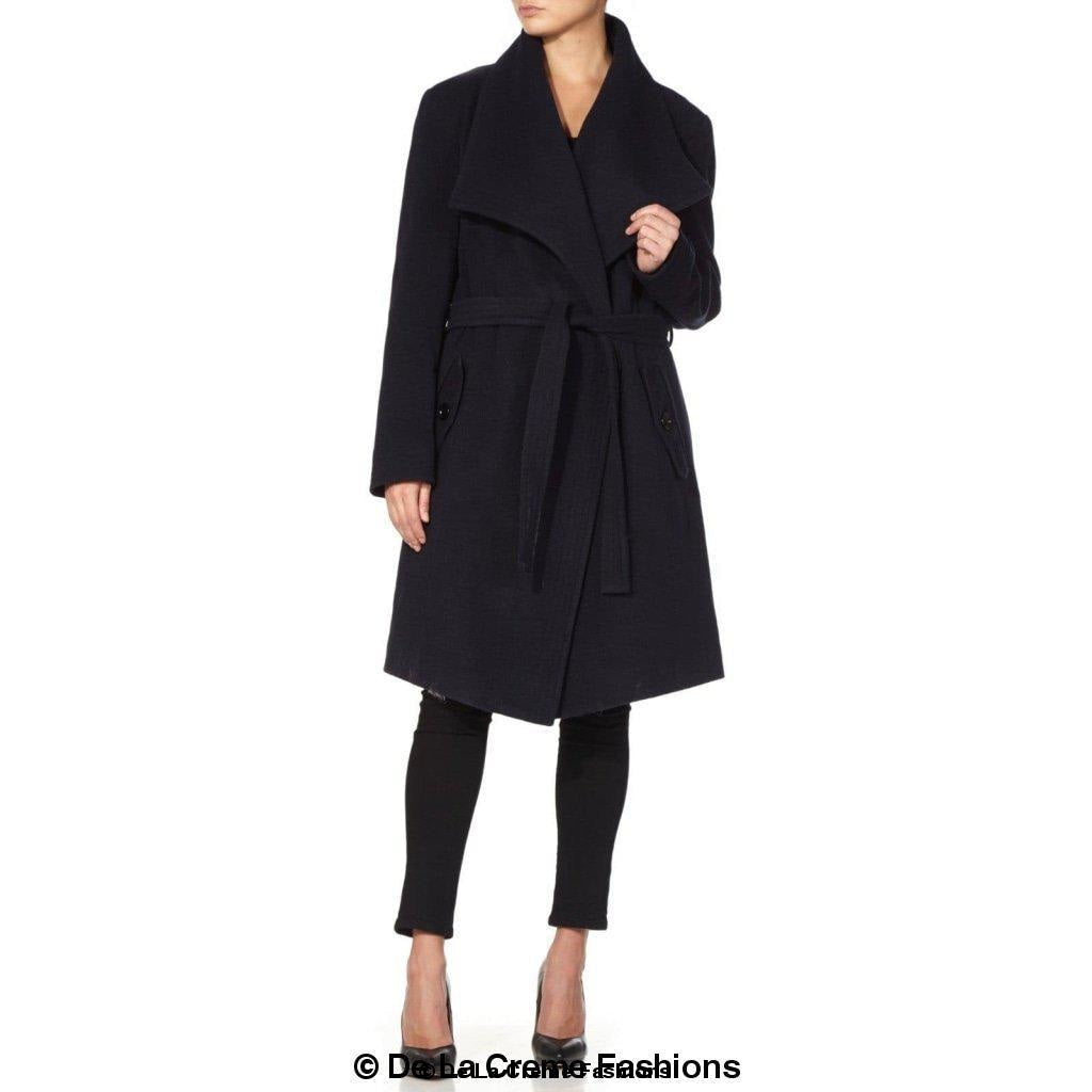 Wool Blend Large Lapel Duster Coat