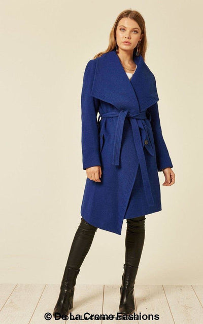 Wool Blend Large Lapel Duster Coat