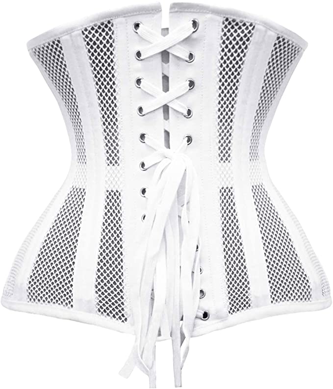 MESH CORSET IN WHITE